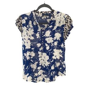 Polo Ralph Lauren Floral Flutter Sleeve Organza Top